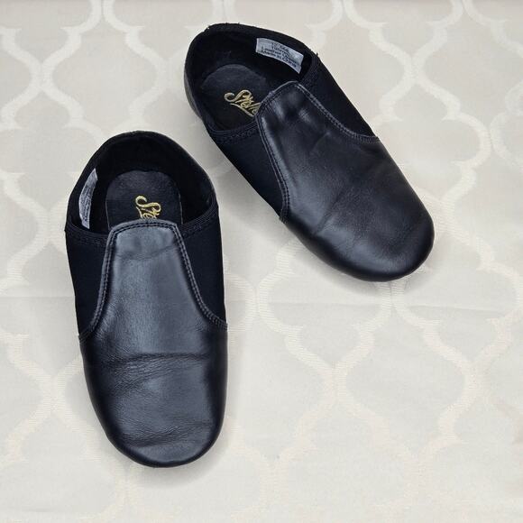 STELLE Black Leather Split Sole Jazz/Contemporary Dance Shoes Size 12.5 ML - Picture 1 of 9